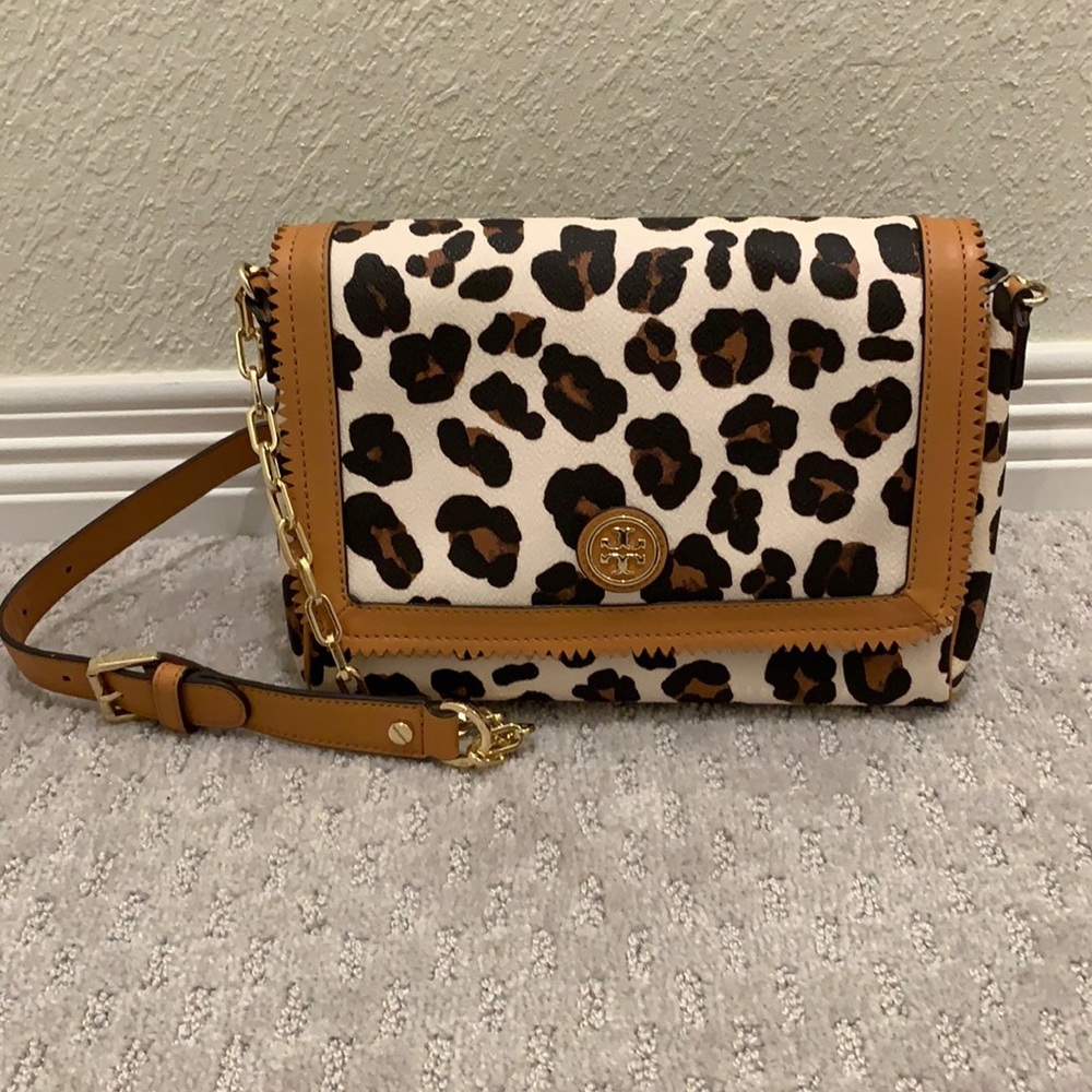Tory Burch Leopard Kerrington Crossbody Bag